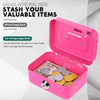 Portable Metal Money Safe Box with Key Lock