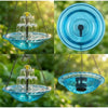 Solar Hanging Bird Bath Fountain with Glass Bowl