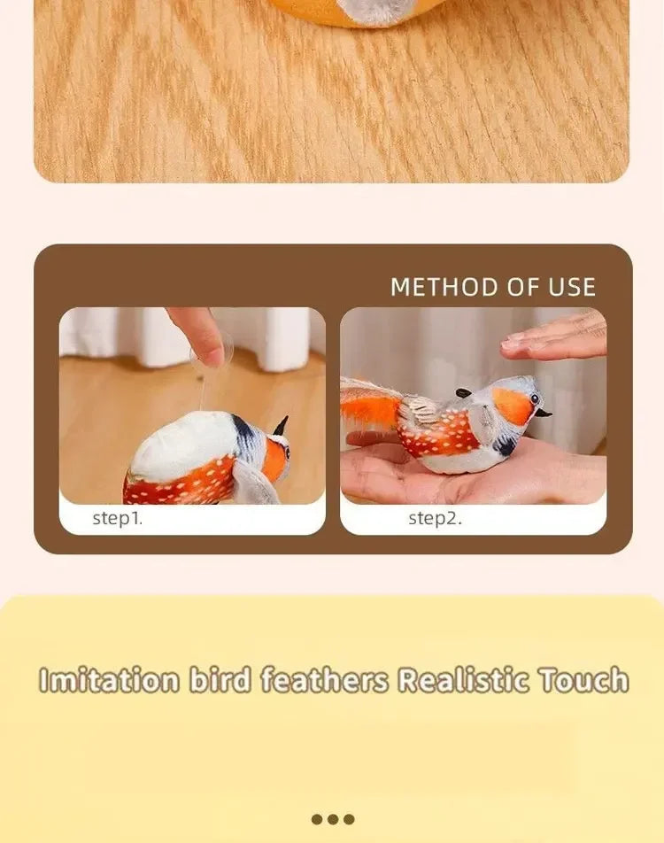 Rechargeable Flapping Bird Cat Toy with Catnip