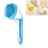 Pet Bath Brush with Shampoo Dispenser and Soft Silicone Bristles