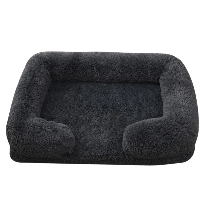 Cama de Plush Ortopédica para Perros con Borde