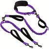 Hands-Free Double Dog Leash for Two Dogs – Padded Handles & Reflective Stitching for Medium and Large Breeds