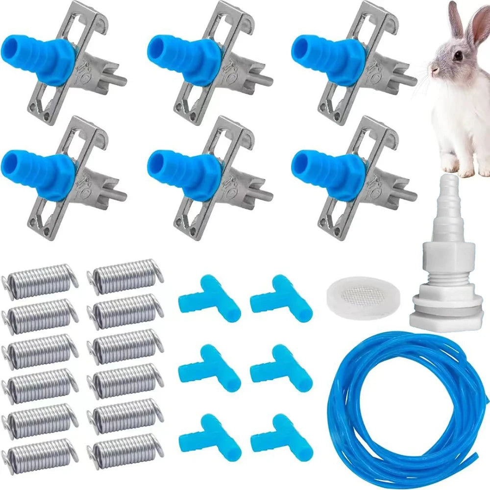 Automatic Rabbit Watering System Kit with 12 Nipple Drinkers