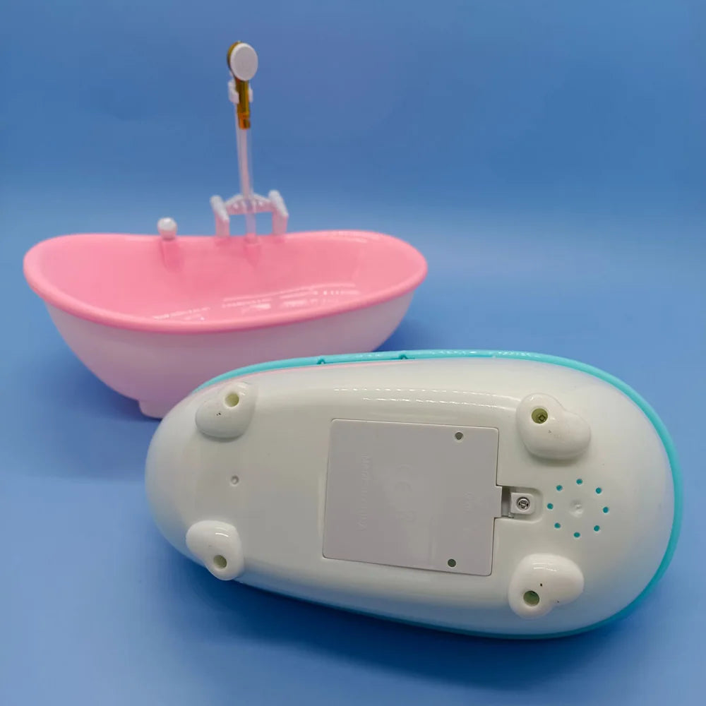Miniature Bathroom Playset with Bathtub for Fashion Dolls