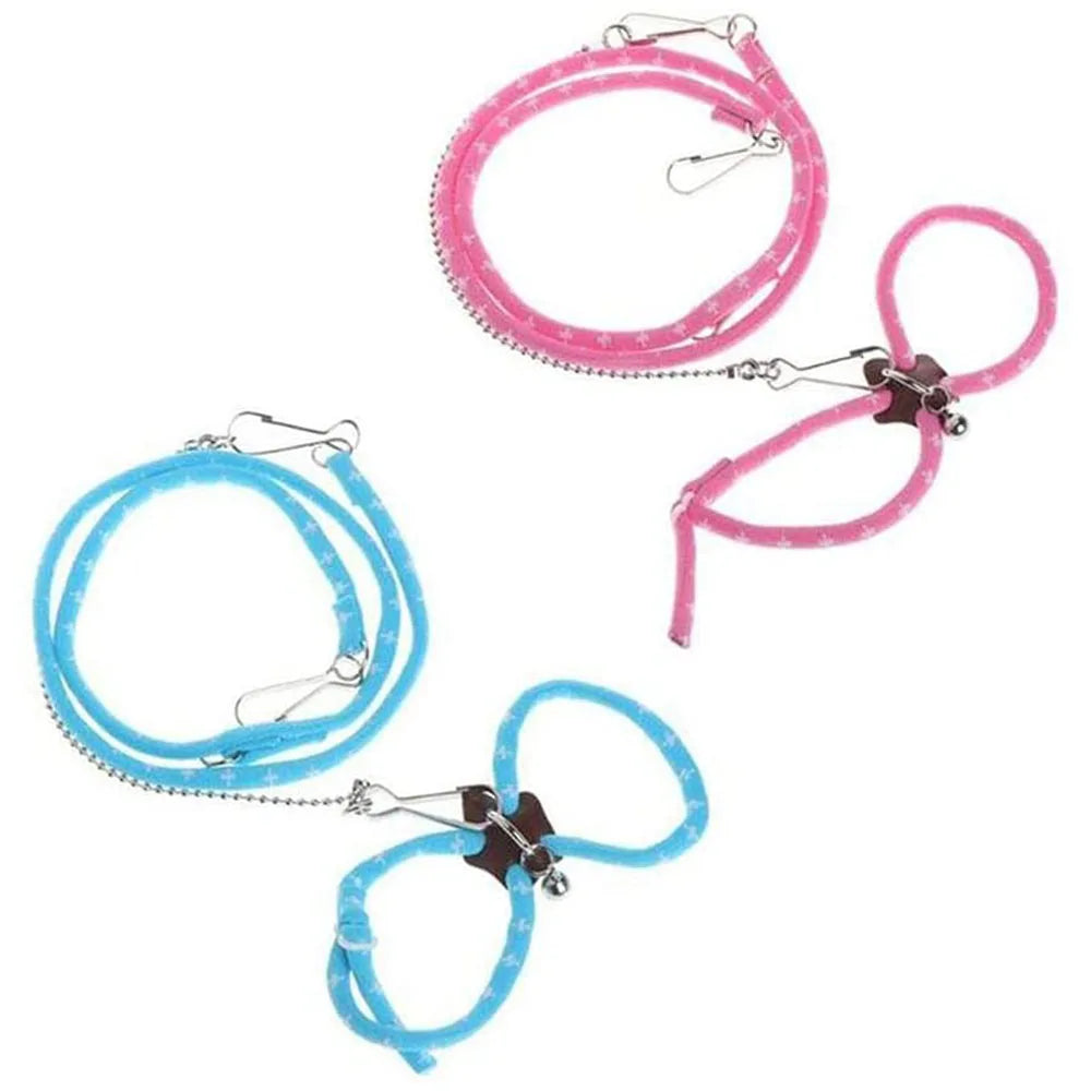 Adjustable Small Pet Harness with Anti-Bite Leash