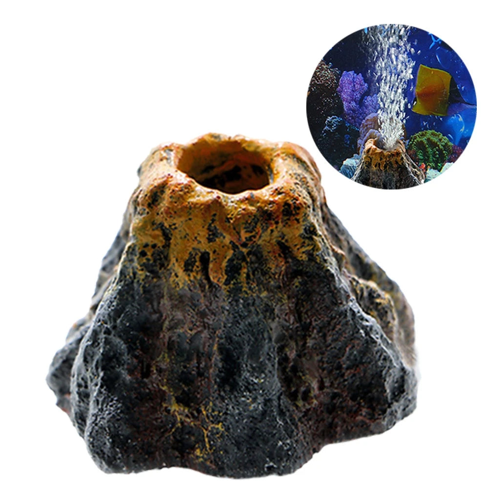Volcano Bubble Stone Aquarium Decor with Air Stone