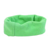 A bright green soundproof dog ear muff designed for comfort and noise reduction.