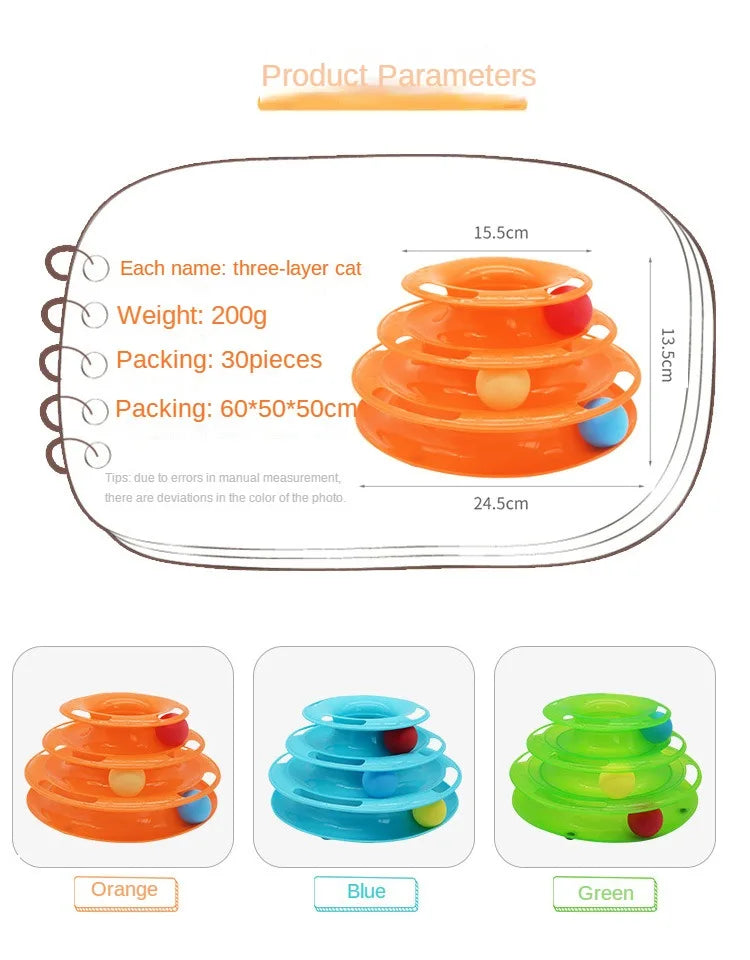 Multi-Level Cat Puzzle Track Toy