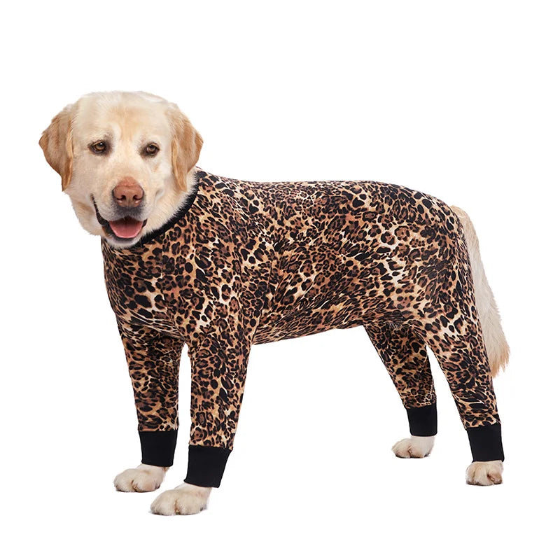 Soft Cotton Dog Pajamas Jumpsuit for Medium & Large Dogs