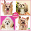 Pink Bow Hair Clips for Small Dogs - Pet Grooming Accessories (10 Pack)