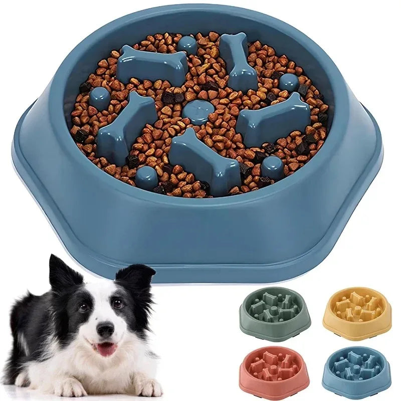 Slow Feeder Dog Bowl with Non-Slip Base