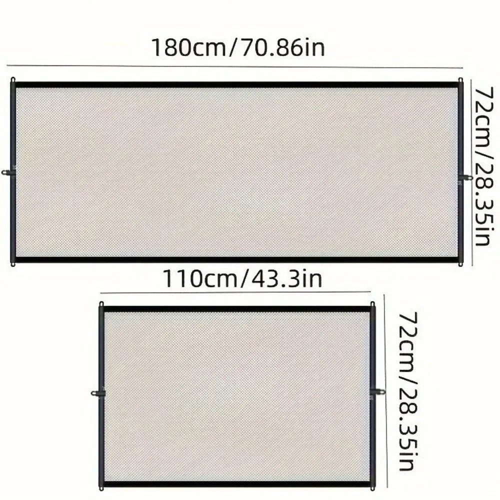 Foldable Mesh Pet Safety Gate with Hooks