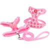 Strawberry Print Dog Harness and Leash Set