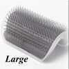 Cat Corner Scratcher with Self-Grooming Bristles and Catnip
