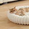 Round Donut Cat Bed - Ultra Soft Plush Pet Nest for Small Dogs and Cats
