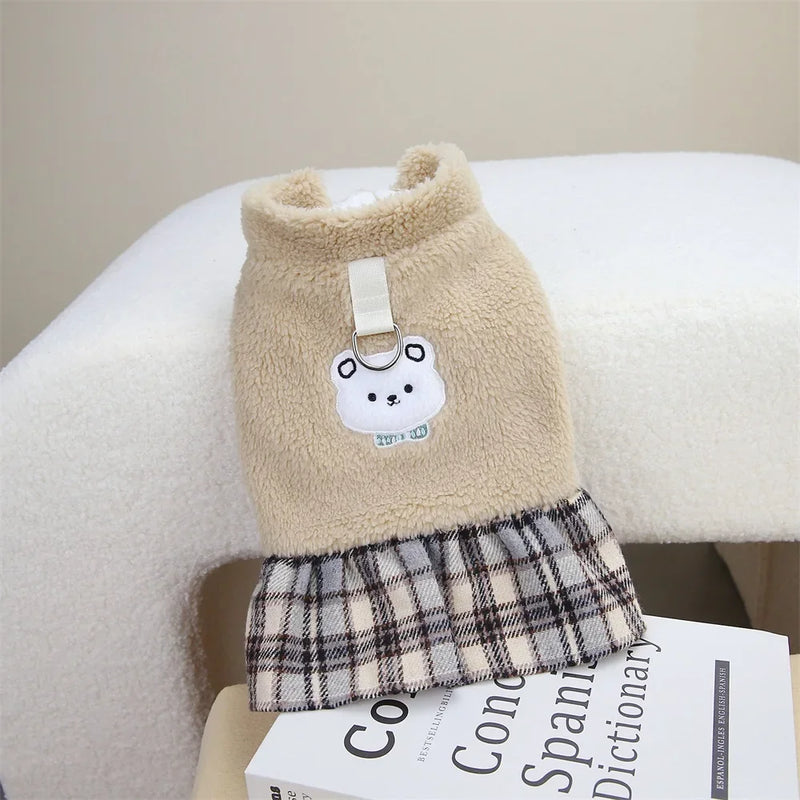 Vestido Clásico de Cuadros para Perro
