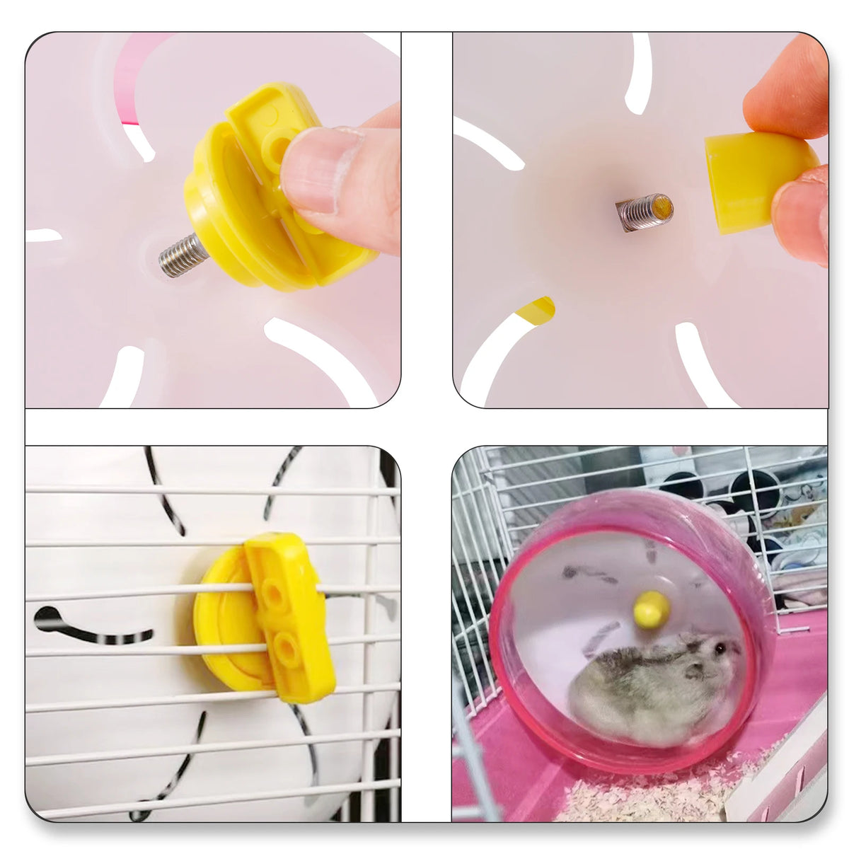Quiet Hamster Exercise Flying Saucer Wheel with Steel Axle