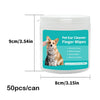 Gentle Disposable Pet Ear Cleaning Finger Wipes for Dogs & Cats