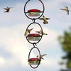 Metal Hanging Hummingbird Feeder with Glass Bottle