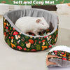 Cozy Fleece Hideout Bed for Small Pets with Removable Cushion