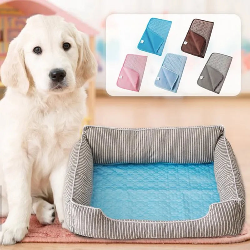 Self-Cooling Pet Mat for Dogs and Cats – Breathable, Washable Summer Pad