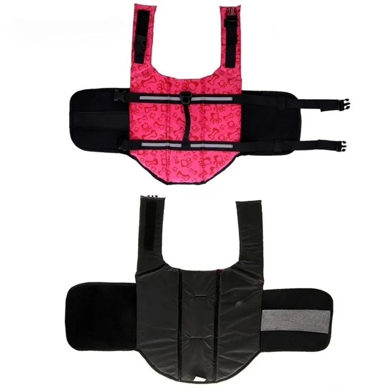 Reflective Dog Life Jacket with Adjustable Straps for Swimming and Boating