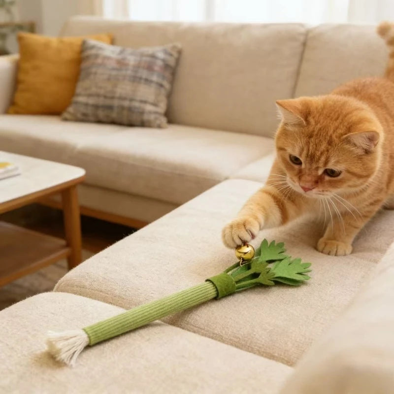 Interactive Catnip Chew Toy for Dental Health & Play