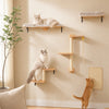 Modular Wall-Mounted Cat Climbing Shelves with Scratching Posts