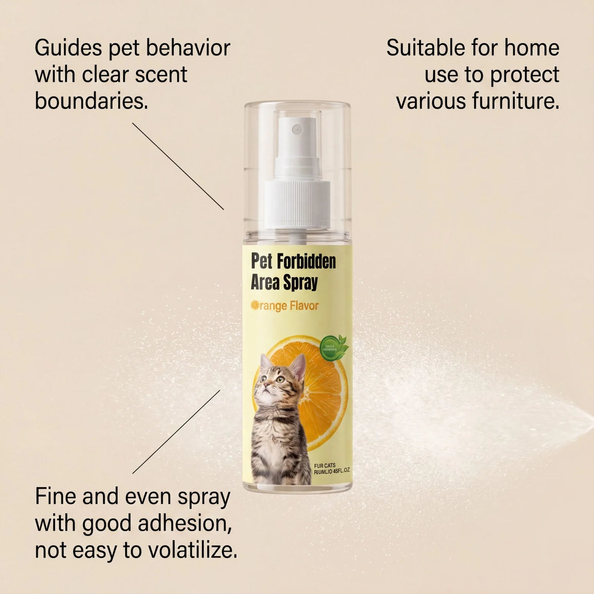 Gentle Cat Deterrent Spray for Furniture Protection