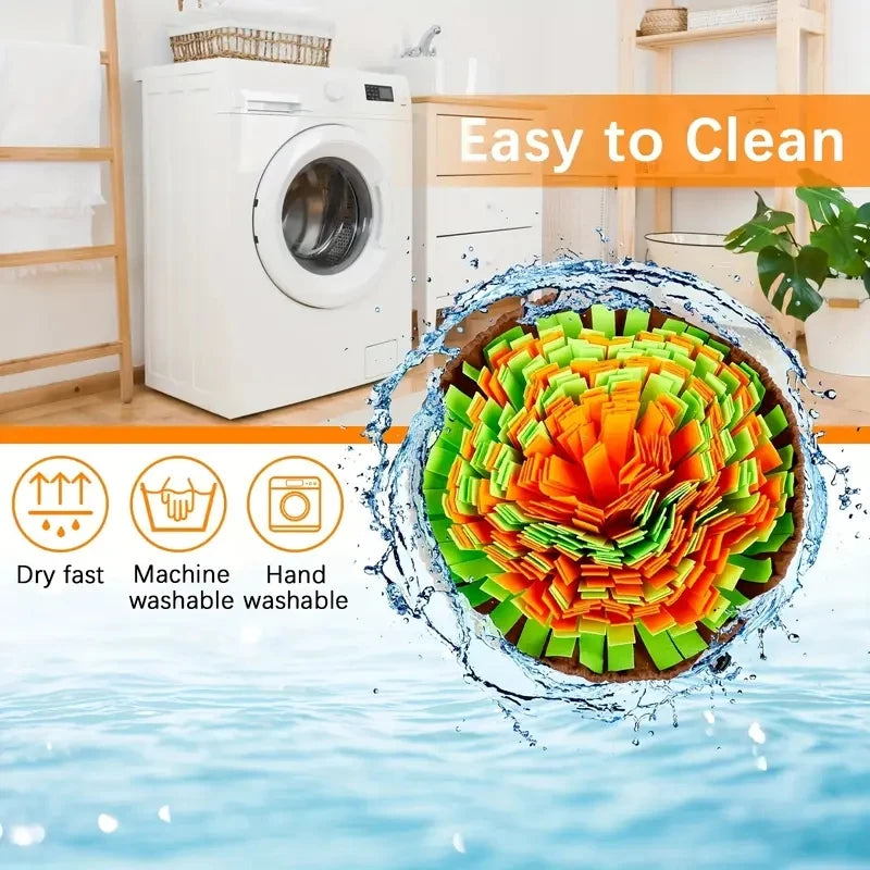 Washable Felt Dog Sniffing Pad Foldable Slow-Feed Mat Toy