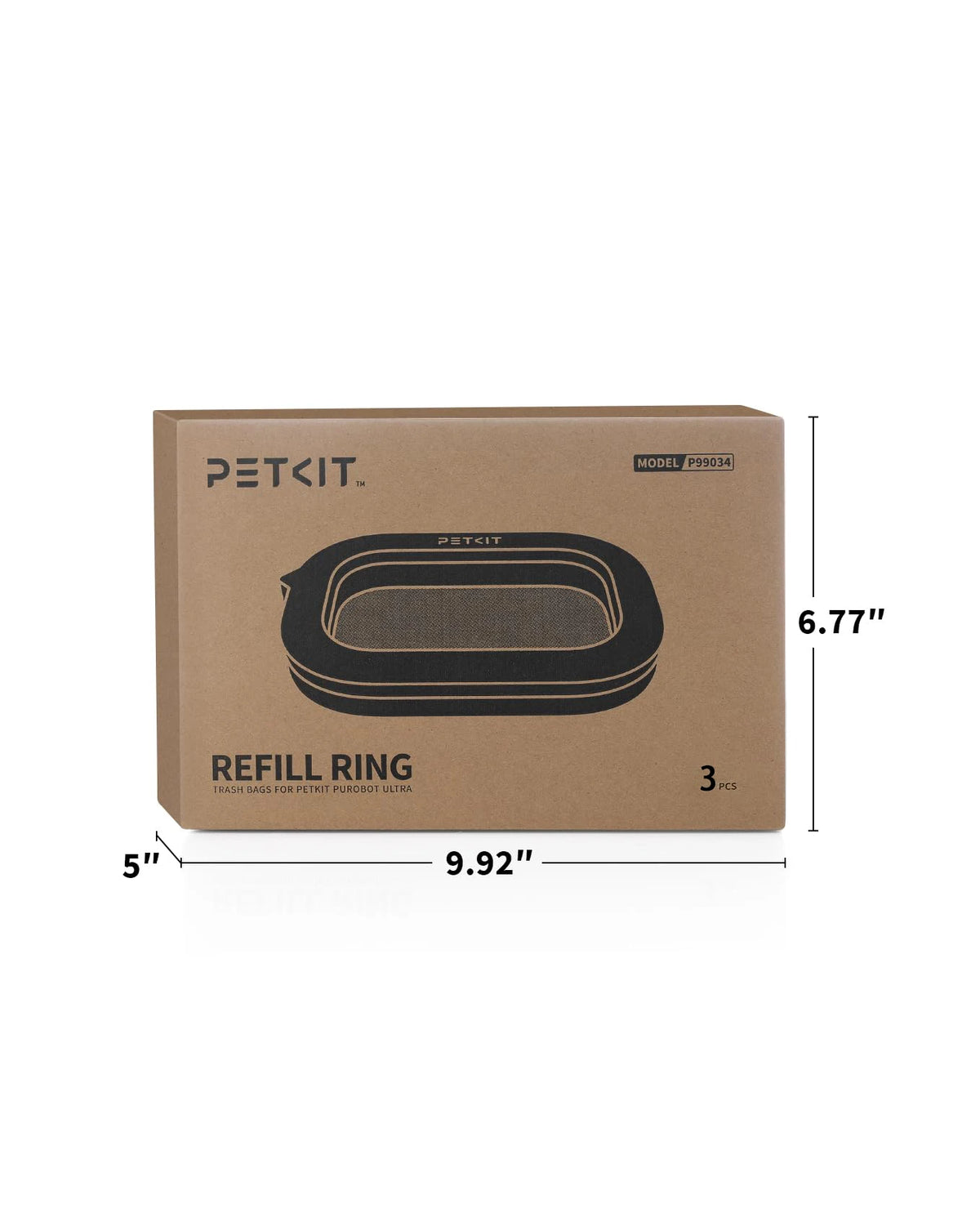 Boîte de boudins de remplissage PetKit pour litière Purobot Ultra, dimensions 17 cm x 25 cm