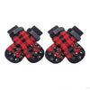 Breathable Anti-Slip Dog Socks with Paw Print Design (4-Pack)