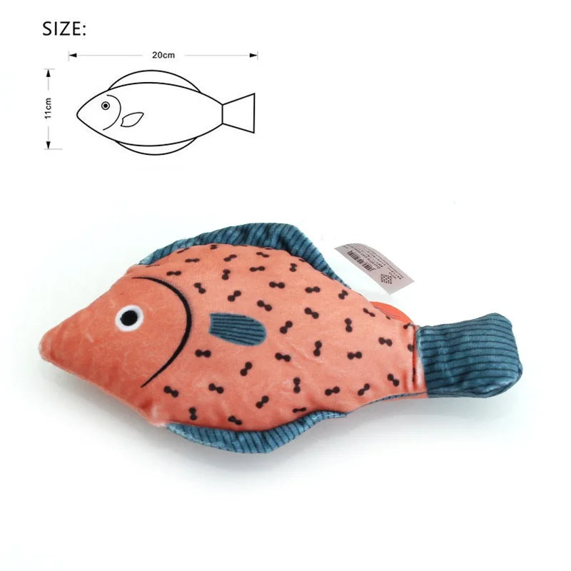 Jouet en Peluche Poisson à la Catnip pour Chats