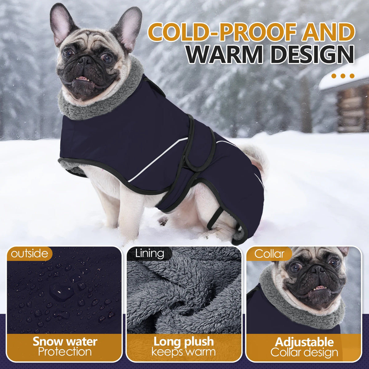 Reflective Dog Coat with Adjustable Fit
