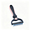 Double-Sided Pet Grooming Comb for Detangling and Shedding