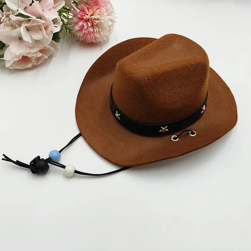 Adjustable Western Cowboy Hat for Pets