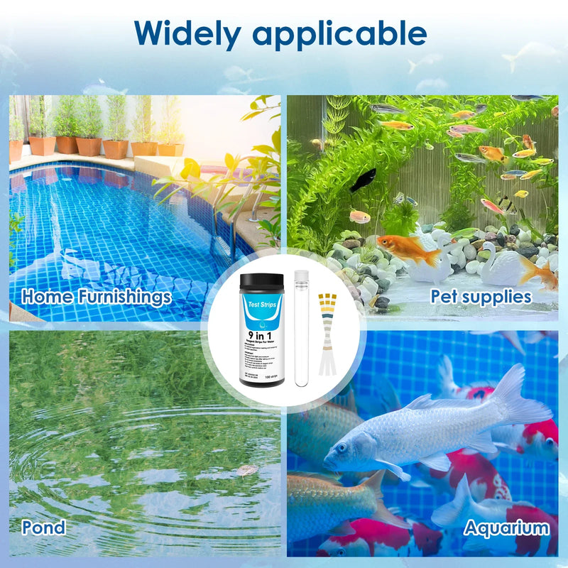 9-in-1 Aquarium Test Strips Kit for Water Quality