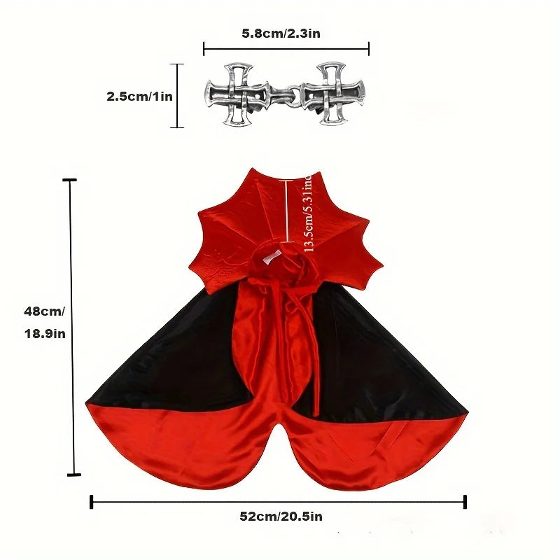 Halloween Vampire Cape & Collar Set for Cats