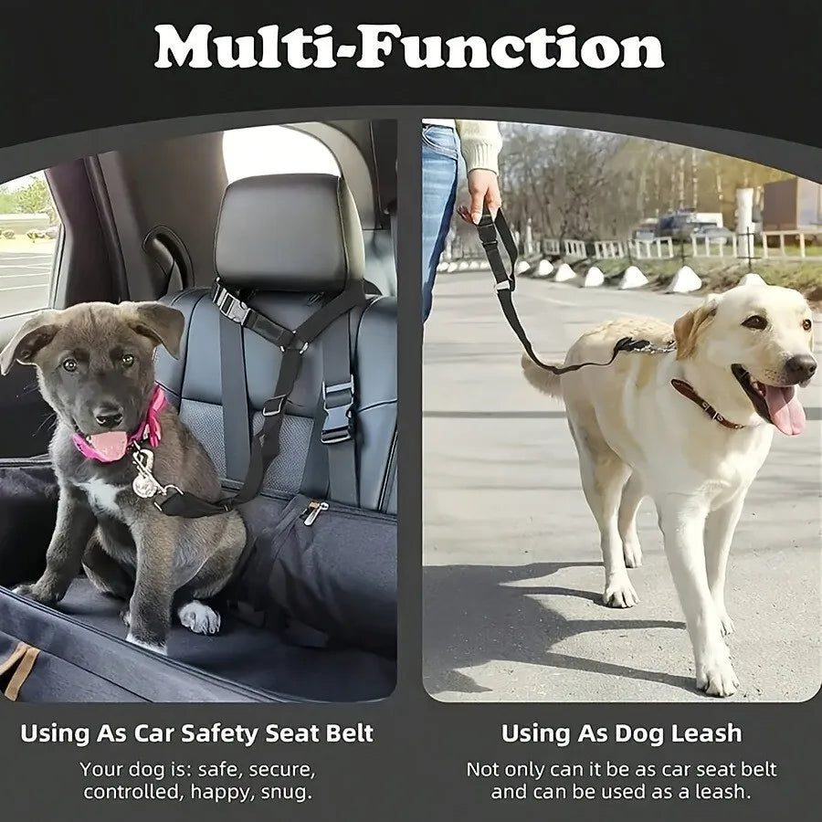 Adjustable Dog Car Seat Belt with Safety Buckle