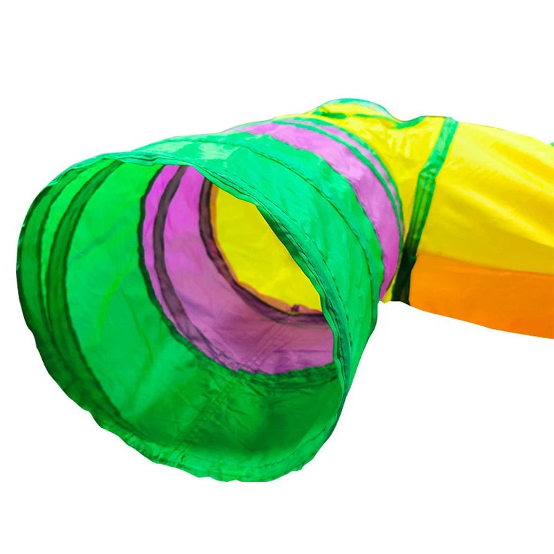 Foldable Cat Play Tunnel with S-Shaped Design