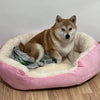Cozy Plush Dog Bed with Soft Cotton Cover