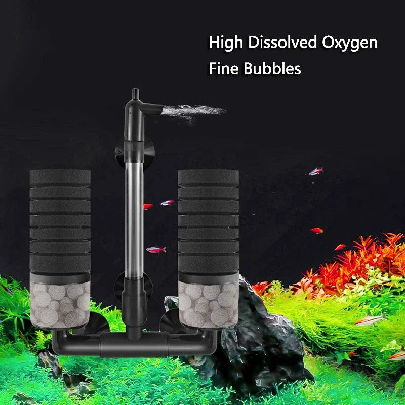 Aquarium Biochemical Sponge Filter with Air Pump Skimmer