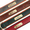 Personalisiertes Leder-Hundehalsband mit graviertem ID-Tag
