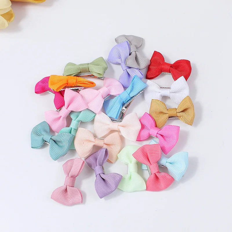 Handmade Pet Hair Clips - Colorful Bow Hairpins for Dogs and Cats