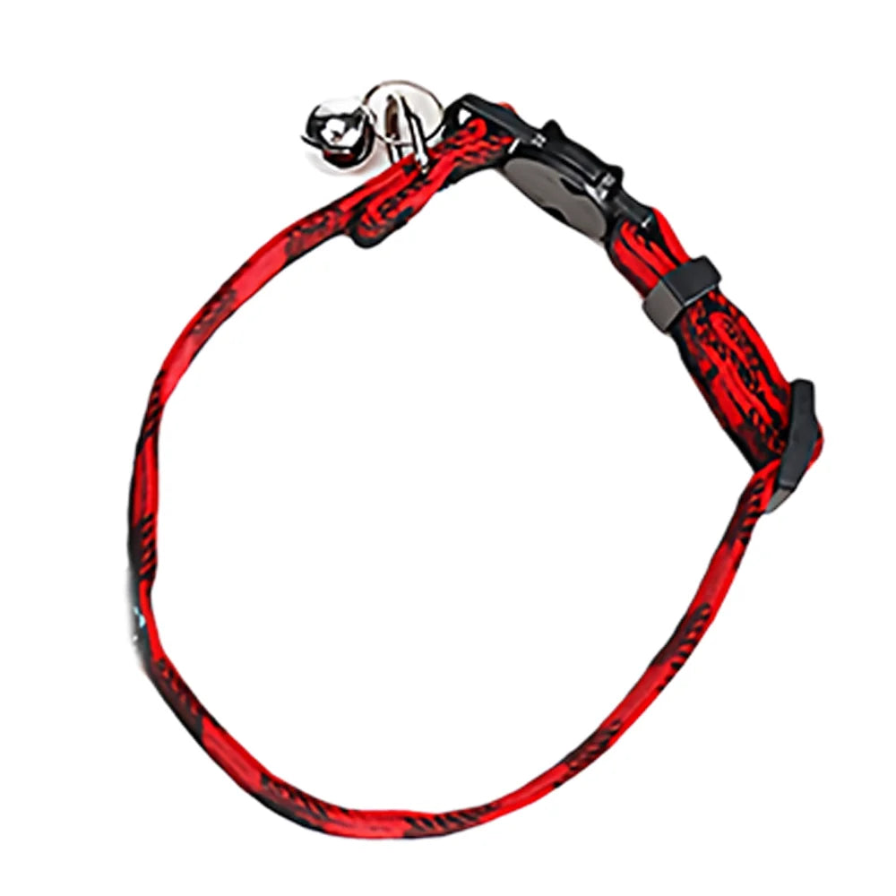 Red plaid bow tie collar for cats and small dogs