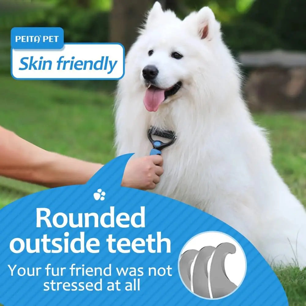 3-in-1 Pet Deshedding Brush for Dogs and Cats