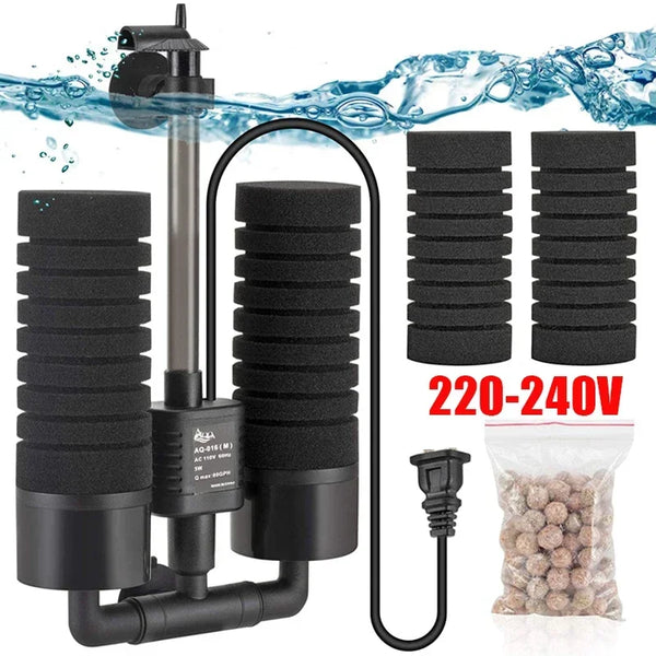 Filtre Submersible 3-en-1 Silencieux pour Aquarium