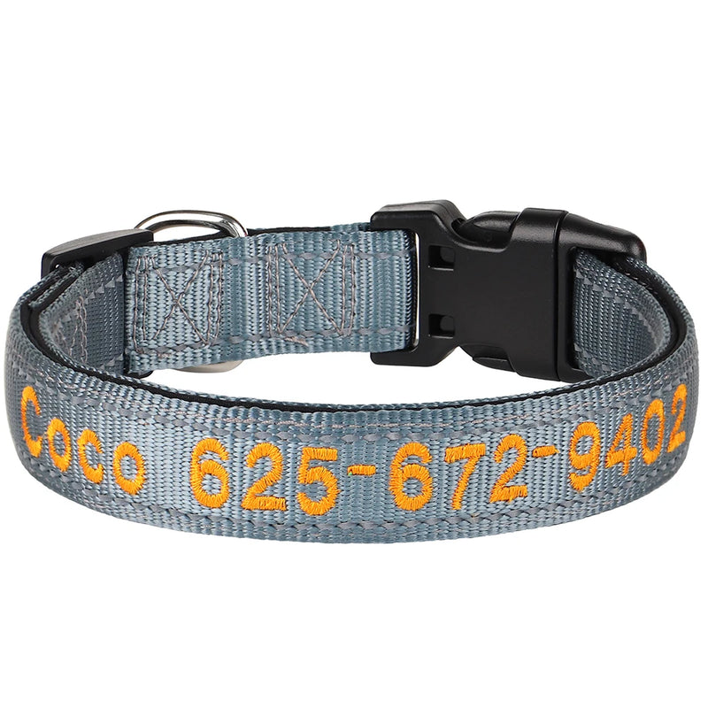 Personalisierte bestickte Nylon-Hundehalsband