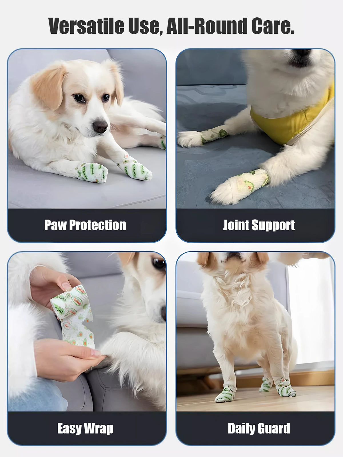 Self-Adhesive Pet Bandage Wrap for Paw Protection & Wound Care