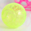 A transparent lime green exercise ball designed for small pets.